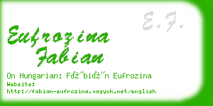 eufrozina fabian business card